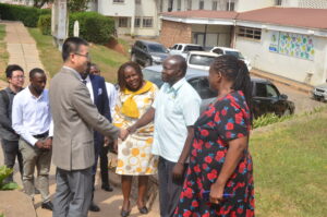 The Chinese Deputy Ambassador to Uganda Minister Counselor Fan   welcomed at MUST